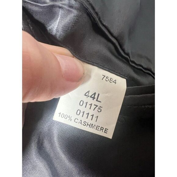 Jos A Bank Jacket XL Black 100% Cashmere Flannel Soft Blazer Sport Coat 44L - Picture 10 of 10